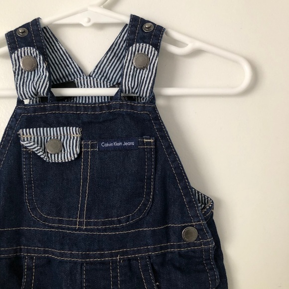 3/$10 Calvin Klein Boys Overalls 3-6 months - Picture 3 of 6